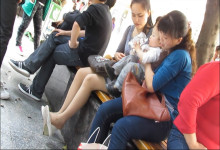 Carrying bags and caring for children